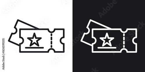 Movie ticket icon vector pictogram. UI. EPS10. - Vector