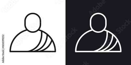 Monk icon vector pictogram. UI. EPS10. - Vector