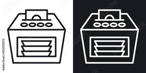 Money counting machine icon vector pictogram. UI. EPS10. - Vector