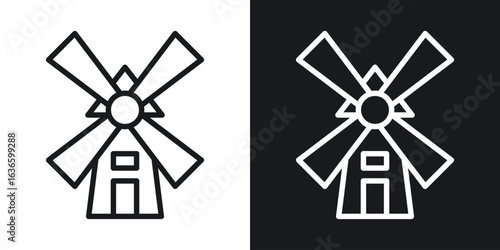 Mill icon vector pictogram. UI. EPS10. - Vector