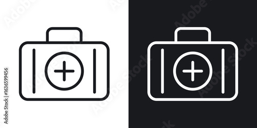 Medical aid kit icon vector pictogram. UI. EPS10. - Vector