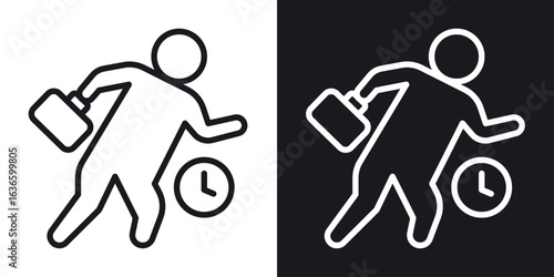 Late icon vector pictogram. UI. EPS10. - Vector