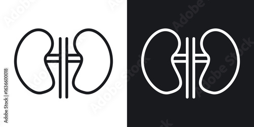 Kidney icon vector pictogram. UI. EPS10. - Vector