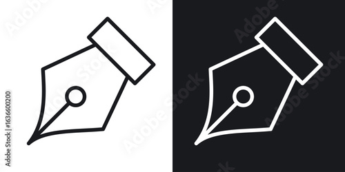 Ink pen icon vector pictogram. UI. EPS10. - Vector