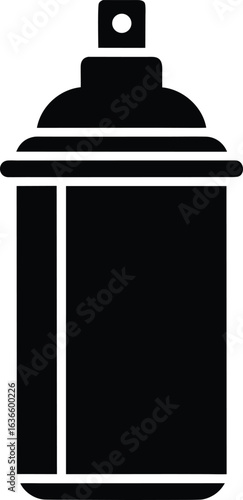 Silhouette a spray paint can with a nozzle detail aerosol