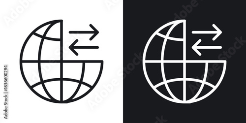 Import and export icon vector pictogram. UI. EPS10. - Vector