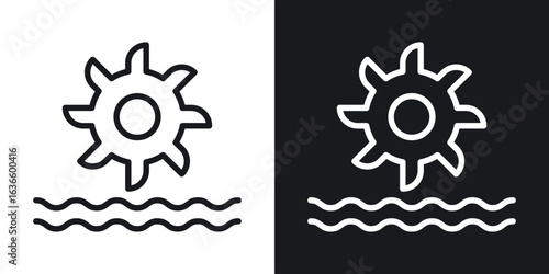 Hydro power icon vector pictogram. UI. EPS10. - Vector