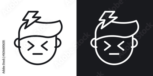 Headache icon vector pictogram. UI. EPS10. - Vector