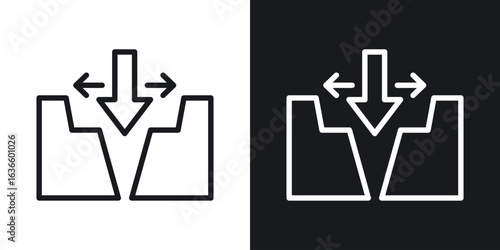 Gap icon vector pictogram. UI. EPS10. - Vector
