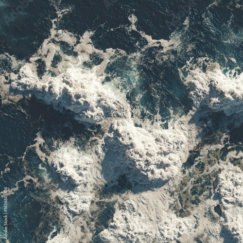 Wallpaper Mural Ocean waves surface view Torontodigital.ca