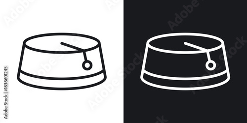 Fez hat icon vector pictogram. UI. EPS10. - Vector