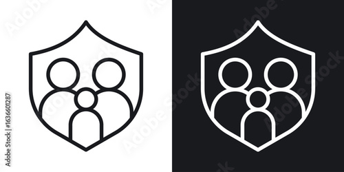 Family insurance icon vector pictogram. UI. EPS10. - Vector