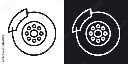 Disk brake icon vector pictogram. UI. EPS10. - Vector