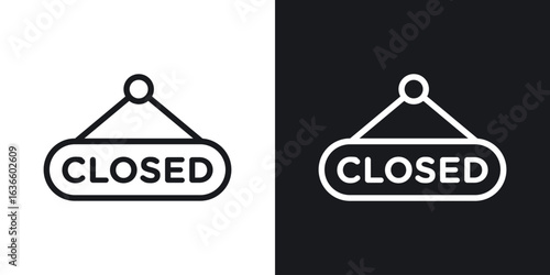 Closed sign icon vector pictogram. UI. EPS10. - Vector