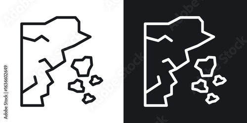 Cliff icon vector pictogram. UI. EPS10. - Vector