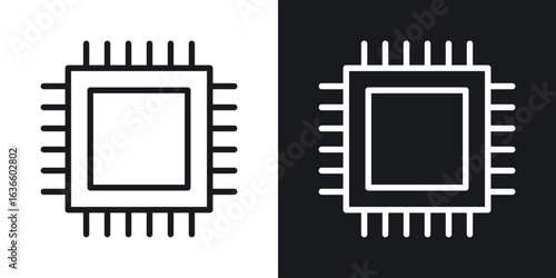 Chip icon vector pictogram. UI. EPS10. - Vector