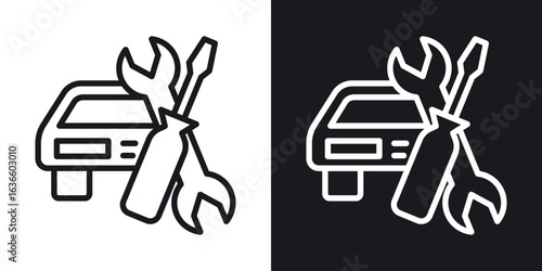 Car repair icon vector pictogram. UI. EPS10. - Vector