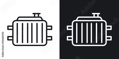 car radiator icon vector pictogram. UI. EPS10. - Vector