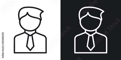 Businessman icon vector pictogram. UI. EPS10. - Vector