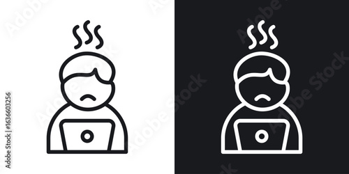 Burnout icon vector pictogram. UI. EPS10. - Vector