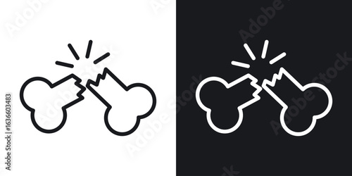 Broken bone icon vector pictogram. UI. EPS10. - Vector