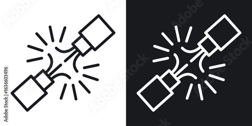 Broken Wire Icon icon vector pictogram. UI. EPS10. - Vector