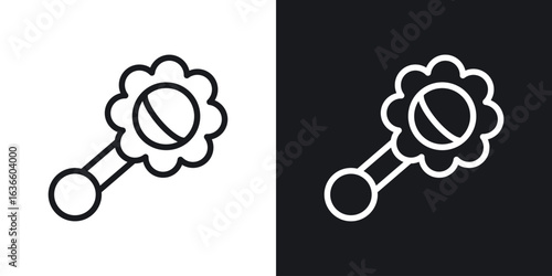baby rattle icon vector pictogram. UI. EPS10. - Vector