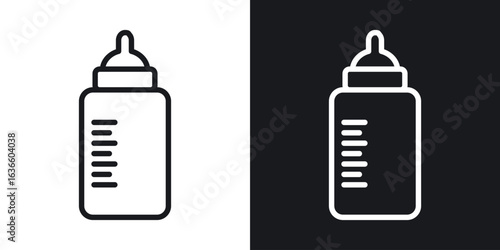 Baby milk bottle icon vector pictogram. UI. EPS10. - Vector