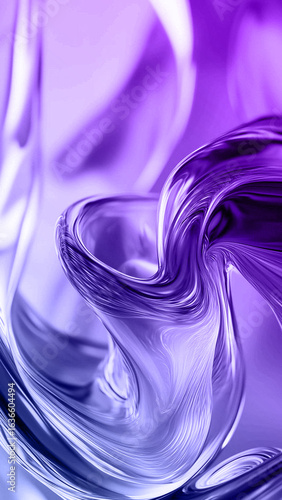Abstract swirling purple liquid with soft light and smooth textures creating a fluid motion effect