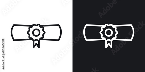 Diploma icon vector pictogram. UI. EPS10. - Vector