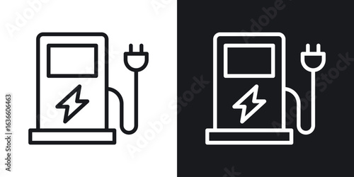 Charging station icon vector pictogram. UI. EPS10. - Vector