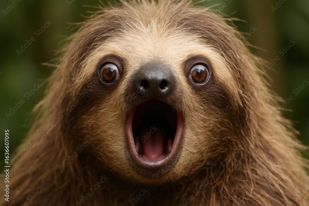 Naklejka premium A Moment of Wild Eyes in the Forest