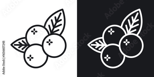 Blueberry icon vector pictogram. UI. EPS10. - Vector