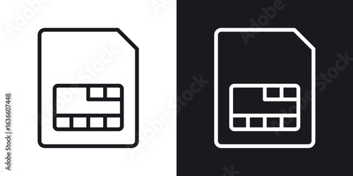 Sim card icon vector pictogram. UI. EPS10. - Vector