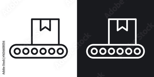Conveyor belt icon vector pictogram. UI. EPS10. - Vector