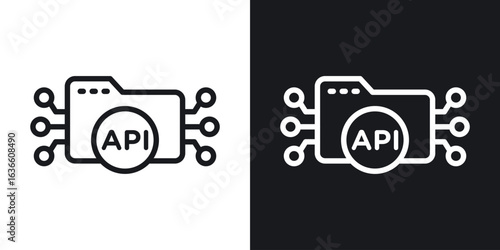API icon vector pictogram. UI. EPS10. - Vector