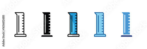 Graduated Cylinder  Icon Element For Design