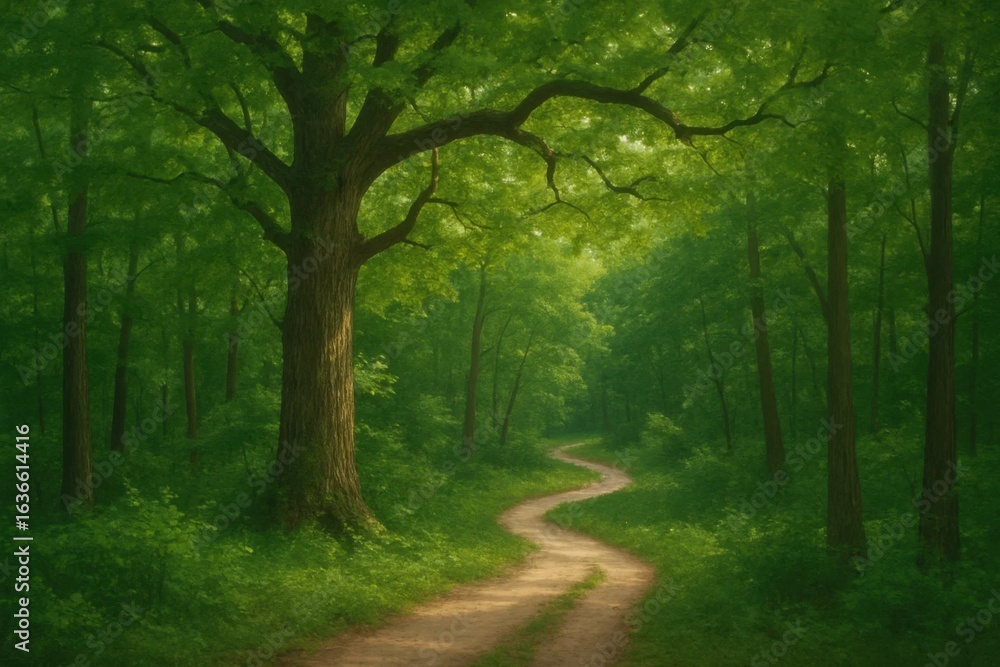 Fototapeta premium A Serene Forest Pathway