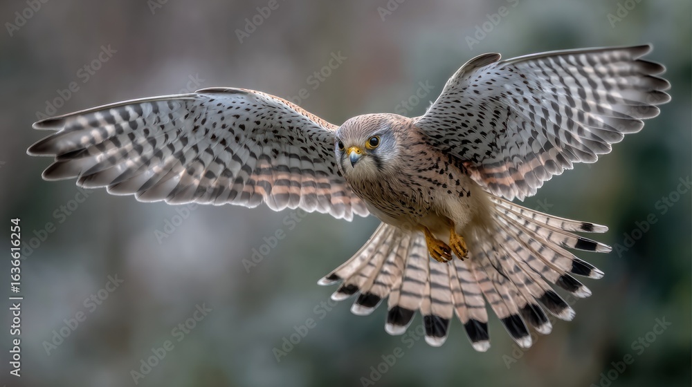 Fototapeta premium Kestrel soaring in the air
