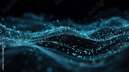 Abstract digital wave pattern