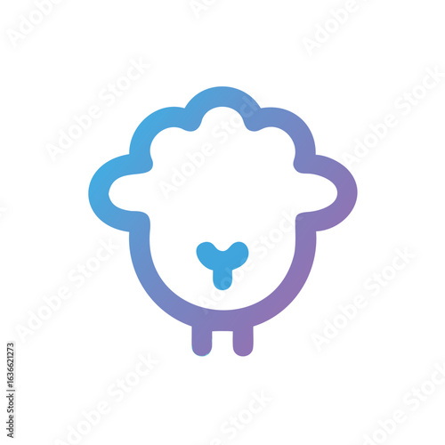 Wallpaper Mural Gradient Lion Icon – Minimal Wild Animal Illustration Torontodigital.ca