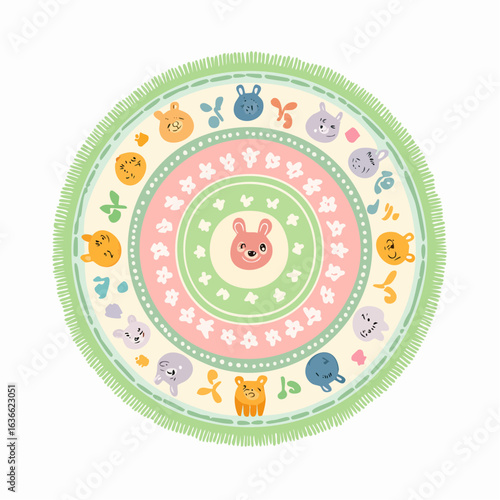 Kinderteppich mit Tiermotiv