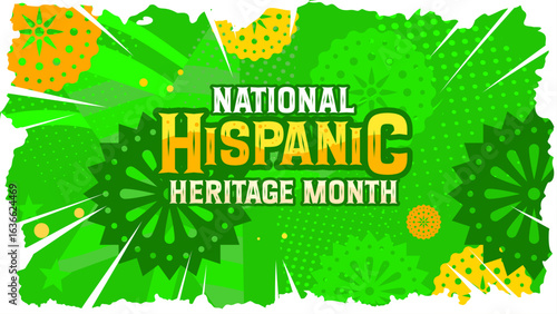 National hispanic heritage month - banner, poster, vector illustration