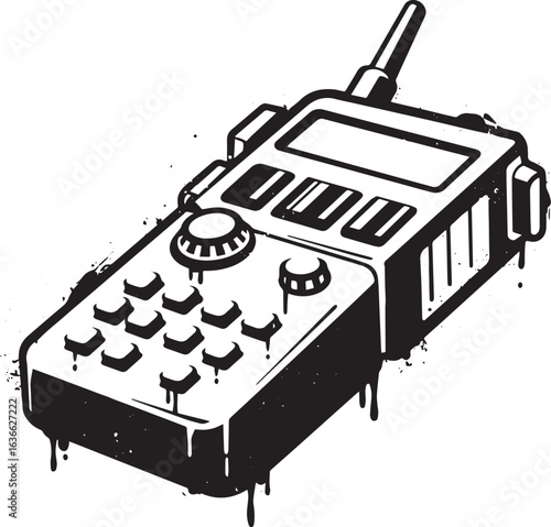 Retro Style Portable Radio Communication Device with Expressive