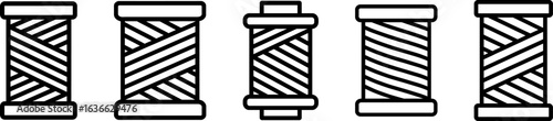 Thread spool outline vector