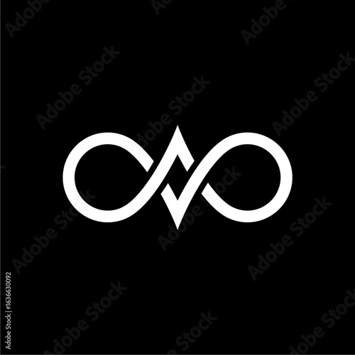A timeless "Letter A Infinity" logo. This modern, minimalist design elegantly integrates the letter 'A' with the infinity symbol, suggesting endless possibilities and continuity.