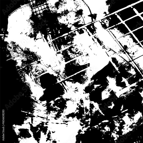 Rustic grunge vector texture with grain and stains. Abstract noise background. Weathered surface.