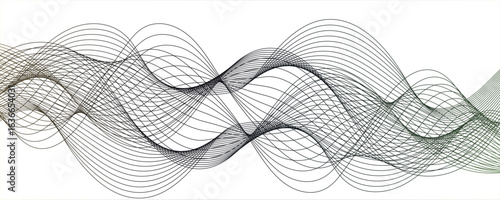 Abstract curvy line art wavy flowing dynamicsound, wave, wind, information flow. Twisted curve lines and blend effect,Rhythmically, soundwaves or digital frequency signals. clean, fluid.