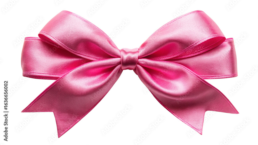 Naklejka premium pink bow isolated on white background