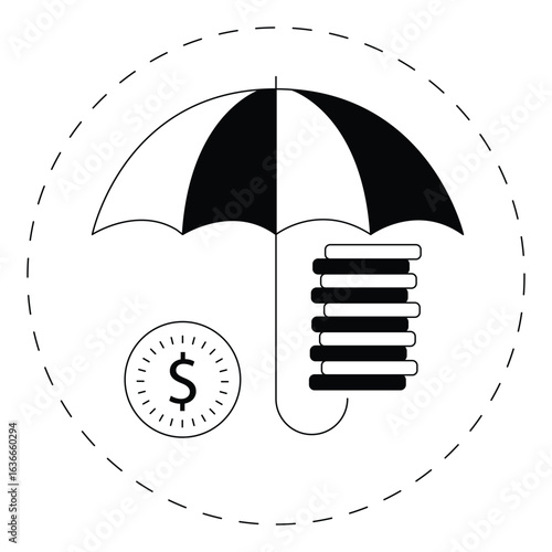 Insurance Protection Policy Coverage Vector Icon Design